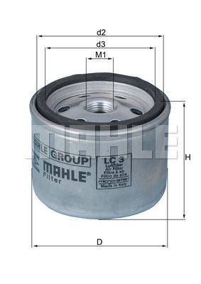 Фильтр турбины LC3 MAHLE KNECHT