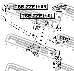 Втулка стабилизатора передн левая TOYOTA COROLLA E15 2006-2013 TSB-ZZE150L TSB-ZZE150L FEBEST