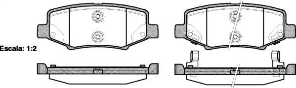 1264 02 [68003776AA] !колодки дисковые з.\ Jeep Wrangler 2.8CRDi/3.8 V6 07> 1264.02 REMSA