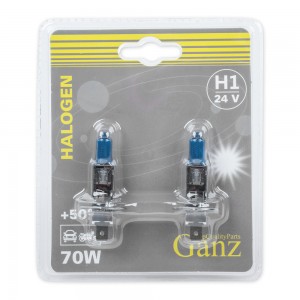 Лампа 24V H1 70W P14.5s +50% блистер (2шт.) GANZ GIP06049 GANZ