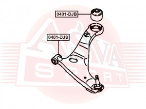 САЙЛЕНБЛОК ПЕРЕДНЕГО РЫЧАГА ЗАДНИЙ MITSUBISHI 0401DJB 0401-DJB ASVA