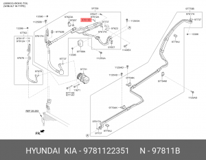 Колпачок HYUNDAI Accent трубки системы охлаждения OE 9781122351 HYUNDAI KIA
