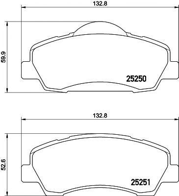 Колодки тормозные PEUGEOT 308 (13-) передние (4шт.) TEXTAR 2525001 TEXTAR