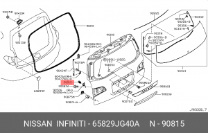 ОТБОЙНИК/BUMPER RUBBER 65829-JG40A 65829-JG40A NISSAN