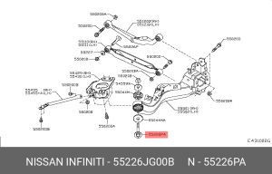 БОЛТ РЕГУЛИРОВОЧНЫЙ/BOLT 55226-JG00B 55226JG00B NISSAN