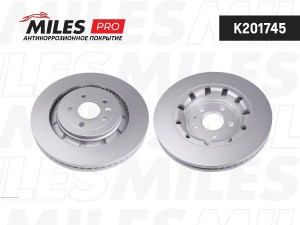 Диск тормозной (серия PRO с антикоррозионным покрытием) FORD EXPLORER 14- передн K201745 MILES