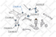 сайлентблок зад. рычага!\ Volvo S60/S80/V70/XC70 98> 77-01487-SX STELLOX