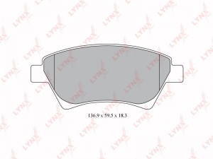 колодки дисковые передн.!\ Renault Kangoo 1.6-1.9D 97> / Megane 1.5D-2.0T 02> BD-6314 LYNXAUTO