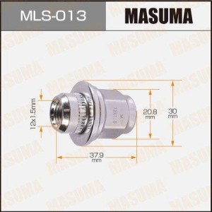 Гайка колеса М12х1.5х37 прессшайба закрытая ключ 21мм MITSUBISHI MASUMA MLS-013 MASUMA