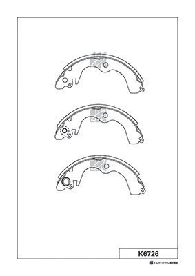 K6726 колодки барабанные!\ Mitsubishi Lancer/Mirage/Minica/Minicab 1.3-2.0 88-91 K6726 MK KASHIYAMA