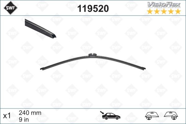 Щетка стеклоочистителя CITROEN C5 RENAULT 240мм задняя Visioflex SWF 119520 SWF