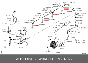 Кольцо уплотнительное 1428A311 1428A311 MITSUBISHI