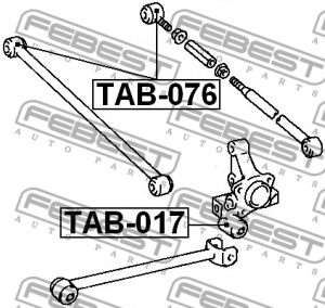сайлентблок поперечного рычага заднего!\ Toyota Camry 91-96 TAB-076 FEBEST