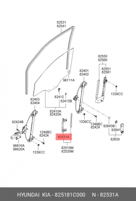 Крепёж 825181C000 HYUNDAI KIA