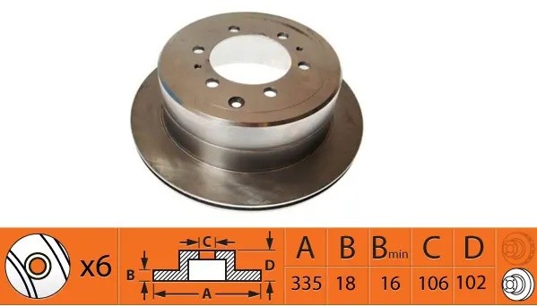 Диск тормозной задний TOYOTA LAND CRUISER J80 4.2-4.5 90-97 BR21130T BR21130T SB NAGAMOCHI