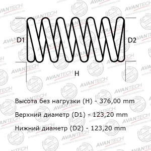 Комплект усиленных пружин подвески Avantech (2шт. в одной упаковке) HS4105R AVANTECH