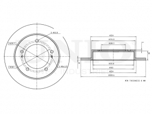 Диск тормозной передний BRD-20360 UNIO