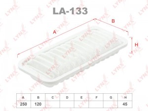 Фильтр воздушный подходит для TOYOTA Yaris 1.3-1.5 99/Ist 1.3-1.5 02-07/Vitz 1.3 LA-133 LYNXAUTO