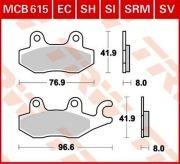 Колодки дисковые MCB615SRM MCB615SRM TRW LUCAS
