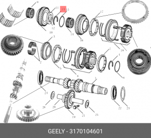 3170104601 КОЛЬЦО СТОПОРНОЕ УПОРНОЙ ШАЙБЫ. СТРАНА ВВОЗА: КИТАЙ 3170104601 GEELY