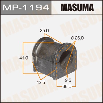 втулка стабилизатора переднего! D25.5\ Suzuki Grand Vitara JB416/JB420/JB627 06- MP1194 MASUMA