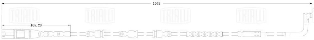 Датчик износа колодок для а/м BMW X5 M (E70) (09-)/X6 M (E71) (09-) перед. L1025 PFS 0063 TRIALLI