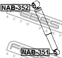 Сайлентблок заднего амортизатора NAB-352 NAB-352 FEBEST