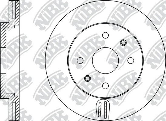Диск тормозной RENAULT Megane (96-) передний (1шт.) NIBK RN1126 NIBK