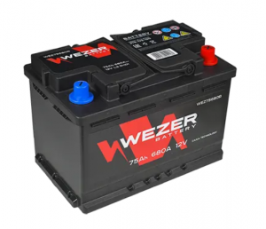 аккумуляторная батарея! 75Ah 680A +справа 278/175/190\ WEZ75680R WEZER
