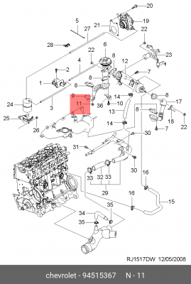 Гайка CHEVROLET OE 94515367 GENERAL MOTORS