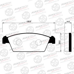 Колодки тормозные дисковые Avantech передние AV182 AVANTECH