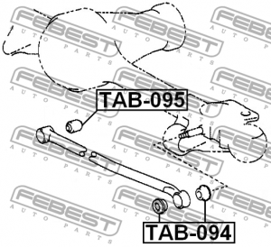 Сайлентблок передн поперечн тяги TOYOTA LAND CRUISER 70 TAB-094 TAB-094 FEBEST