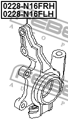 Кулак поворотный правый ALMERA CLASSIC (B10) 0228-N16FRH 0228-N16FRH FEBEST