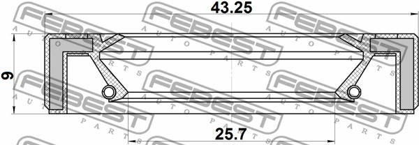 Сальник распредвала HONDA CR-V RD1 1996-2001 95GAY-27430909L 95GAY-27430909L FEBEST