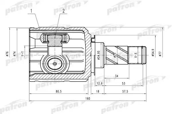 ШРУС внутренний OPEL Corsa C (01-) комплект PATRON PCV4009 PATRON