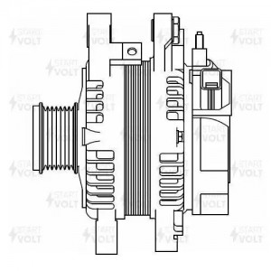 Генератор для а/м LexuSRX (09-)/Toyota Highlander (08-)3.5i 150A LG1963 LG1963 START VOLT