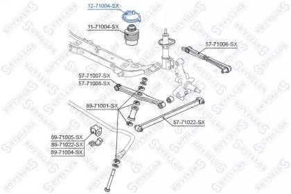 опора амортизатора заднего!\ Mazda 323 all 89-94 12-71004-SX STELLOX