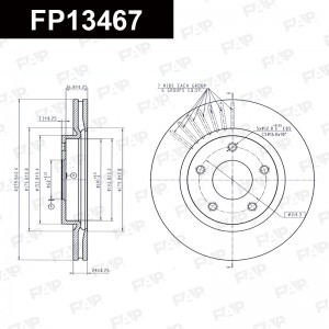 Тормозной диск с покрытием GEOMET FP13467 FP13467 FAP