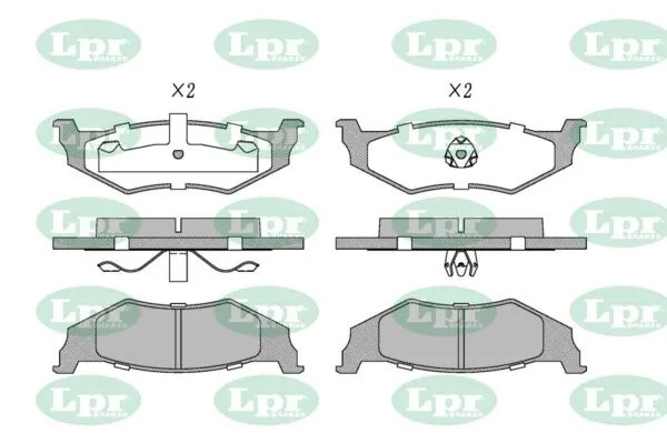 Колодки задние CHRYSLER VOYAGER III, SEBRING 01-07 05P894 05P894 LPR