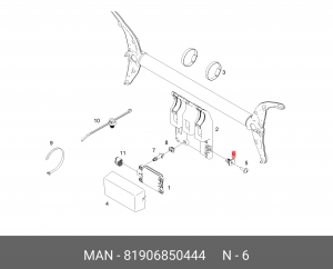 Гайка с защелкой 81906850444 MAN