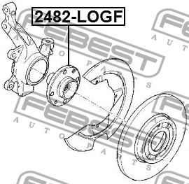 Ступица передняя 2482-LOGF FEBEST