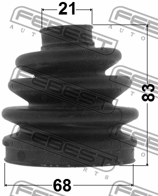 Пыльник ШРУСа наружный 68X83X21 FORD FIESTA/FUSION (CBK) 2001-2008 2117-CBK 2117-CBK FEBEST