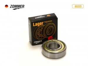 Подшипник 80203 коленвала, привода вентилятора ГАЗель (6203ZZ) 80203 ZOMMER