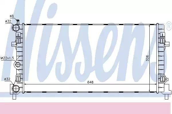 радиатор системы охлаждения!\ Seat Ibiza V 1.2-1.6i 08> 640012 NISSENS