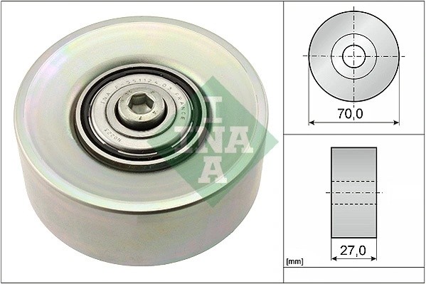 Ролик приводного ремня BMW (N47/M47/M57) обводной INA 532 0398 10 INA