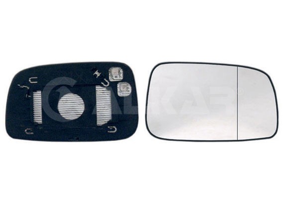 стекло зеркала правое! с кроншт. выпукл. с подогр.\ Toyota Avensis/Corolla 03-08 6432265 ALKAR