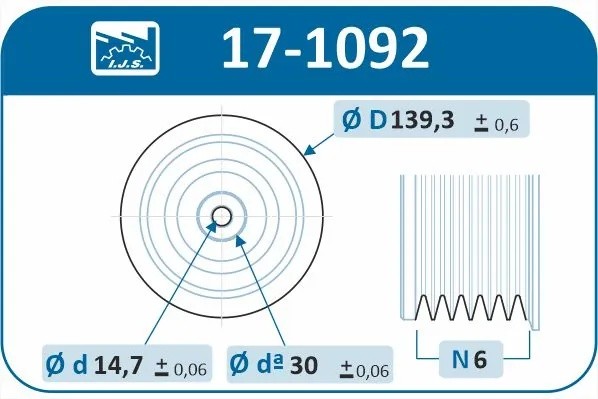 Шкив коленвала 171092 IJS GROUP