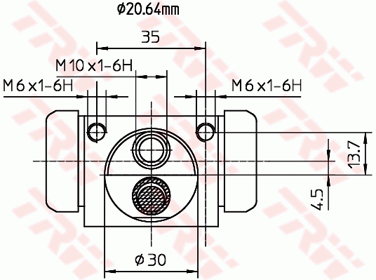 Цилиндр колесный FORD TRANSIT/TOURNEO CONNECT BWF318 BWF318 TRW