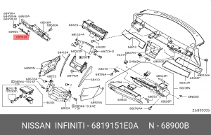 ГАЙКА 68191-51E0A NISSAN