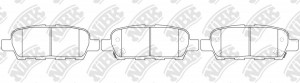 Колодки задние INFINITI FX, NISSAN QASHQAI, MURANO Z50, Z51 PN2466 PN2466 NIBK